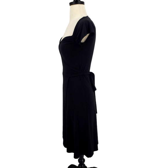 Norma Kamali Black Jersey Wrap Dress Size XS - Picture 5 of 10